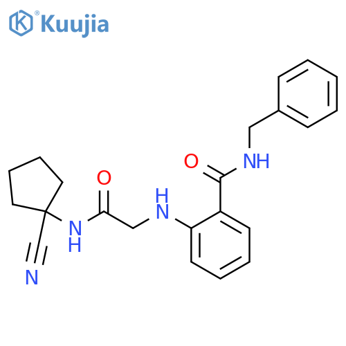 N-benzyl-2-({[(1-cyanocyclopentyl)carbamoyl]methyl}amino)benzamide structure
