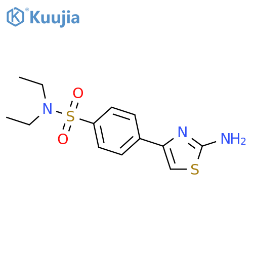 4-(2-amino-1,3-thiazol-4-yl)-N,N-diethylbenzene-1-sulfonamide structure