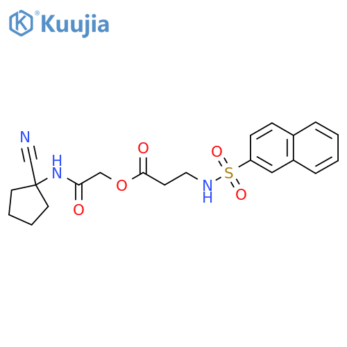 [(1-Cyanocyclopentyl)carbamoyl]methyl 3-(naphthalene-2-sulfonamido)propanoate structure