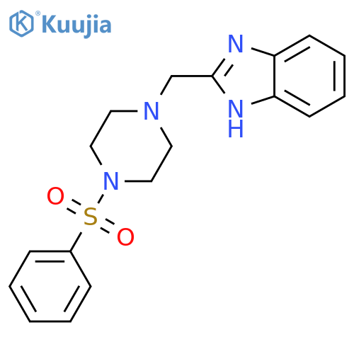 2-{4-(benzenesulfonyl)piperazin-1-ylmethyl}-1H-1,3-benzodiazole structure