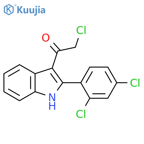 2-chloro-1-2-(2,4-dichlorophenyl)-1H-indol-3-ylethan-1-one structure