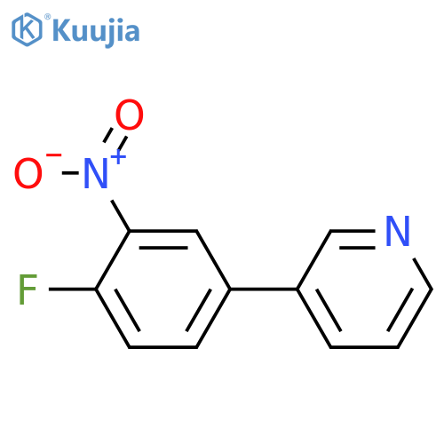 Pyridine, 3-(4-fluoro-3-nitrophenyl)- structure