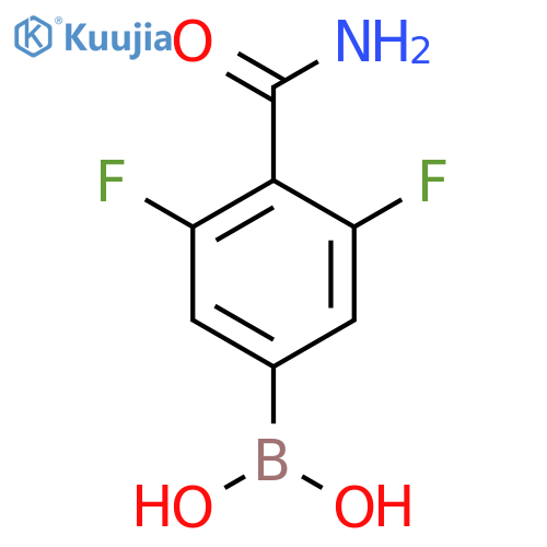 4-(Aminocarbonyl)-3,5-difluorophenylboronic acid structure