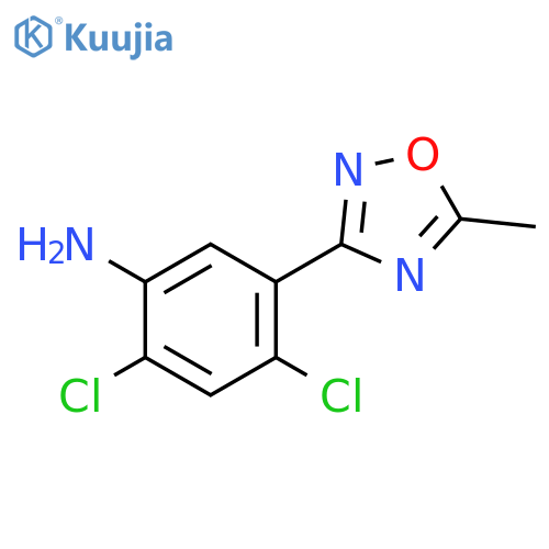 2,4-Dichloro-5-(5-methyl-1,2,4-oxadiazol-3-yl)aniline structure