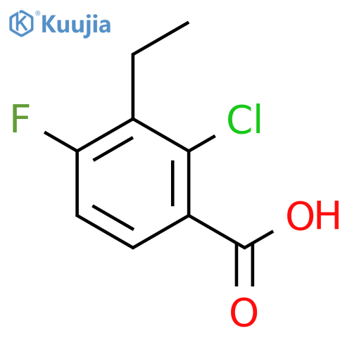 2-chloro-3-ethyl-4-fluorobenzoic acid structure