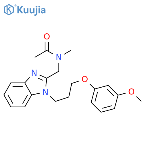 N-({1-3-(3-methoxyphenoxy)propyl-1H-1,3-benzodiazol-2-yl}methyl)-N-methylacetamide structure