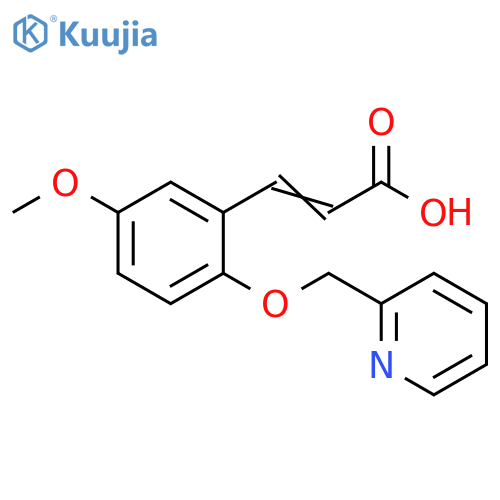 3-5-Methoxy-2-(pyridin-2-ylmethoxy)phenylprop-2-enoic Acid structure