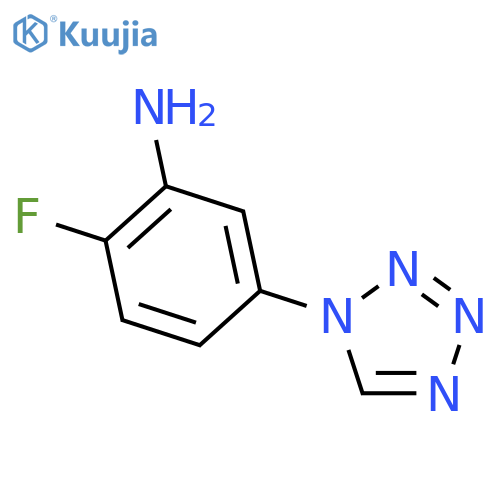 2-fluoro-5-(1H-tetrazol-1-yl)aniline structure