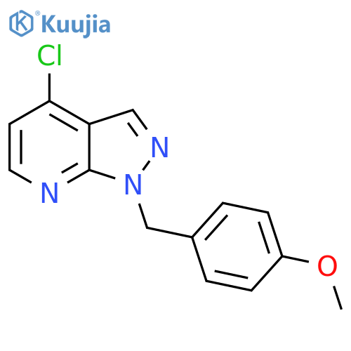 4-chloro-1-[(4-methoxyphenyl)methyl]pyrazolo[3,4-b]pyridine structure