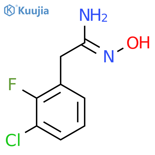 2-(3-chloro-2-fluorophenyl)-N'-hydroxyethanimidamide structure