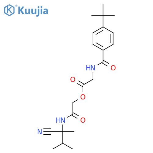 [(1-Cyano-1,2-dimethylpropyl)carbamoyl]methyl 2-[(4-tert-butylphenyl)formamido]acetate structure