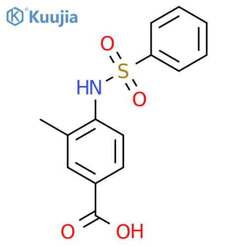 3-Methyl-4-(phenylsulfonyl)aminobenzoic acid structure