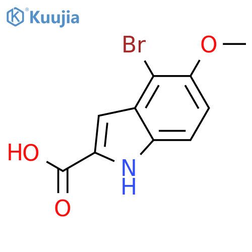 1H-Indole-2-carboxylicacid, 4-bromo-5-methoxy- structure