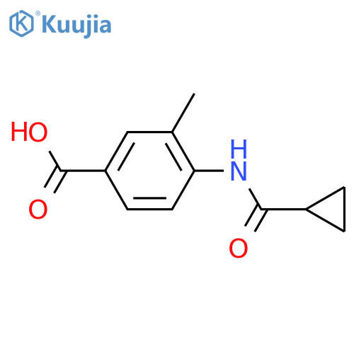 4-(Cyclopropanecarboxamido)-3-methylbenzoic acid structure