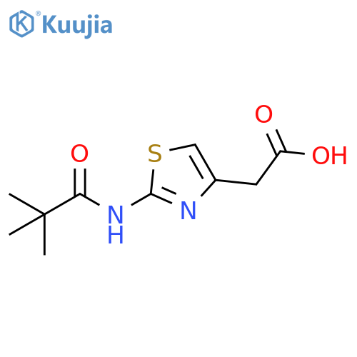 2-2-(2,2-dimethylpropanamido)-1,3-thiazol-4-ylacetic acid structure