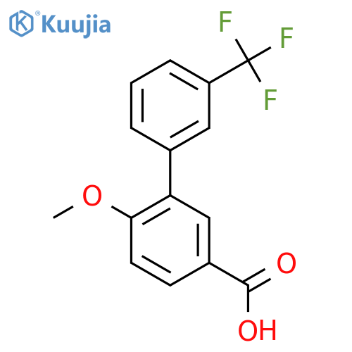6-Methoxy-3'-trifluoromethyl-biphenyl-3-carboxylic acid structure
