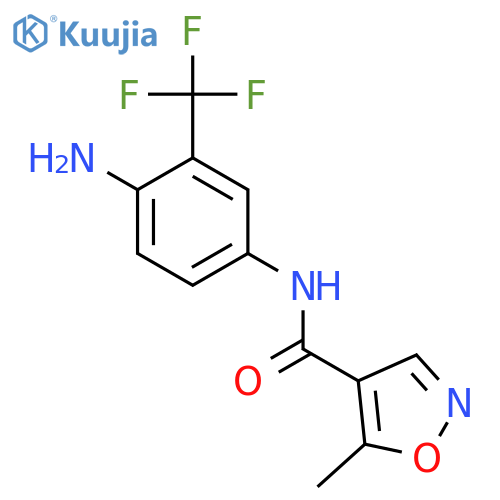 N-4-Amino3-(trifluoromethyl)phenyl-5-methyl-1,2-oxazole-4-carboxamide structure