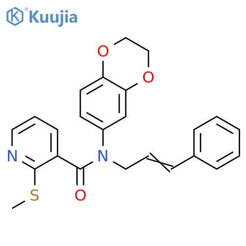 N-(2,3-Dihydro-1,4-benzodioxin-6-yl)-2-(methylthio)-N-(3-phenyl-2-propen-1-yl)-3-pyridinecarboxamide structure