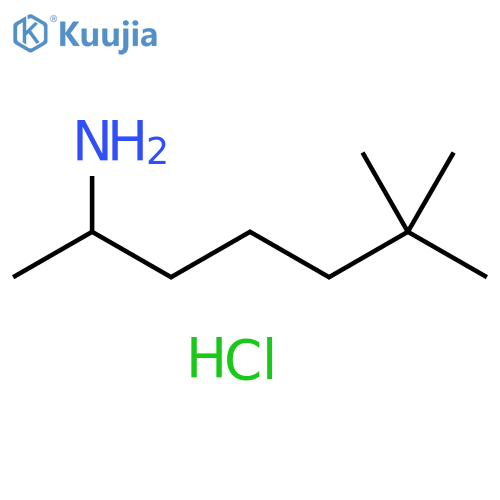2-Heptanamine, 6,6-dimethyl-, hydrochloride (1:1) structure