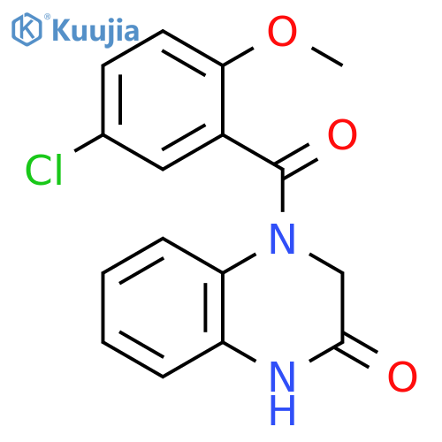 4-(5-chloro-2-methoxybenzoyl)-1,2,3,4-tetrahydroquinoxalin-2-one structure