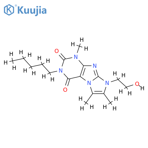8-(2-hydroxyethyl)-1,6,7-trimethyl-3-pentyl-1H,2H,3H,4H,8H-imidazo1,2-gpurine-2,4-dione structure