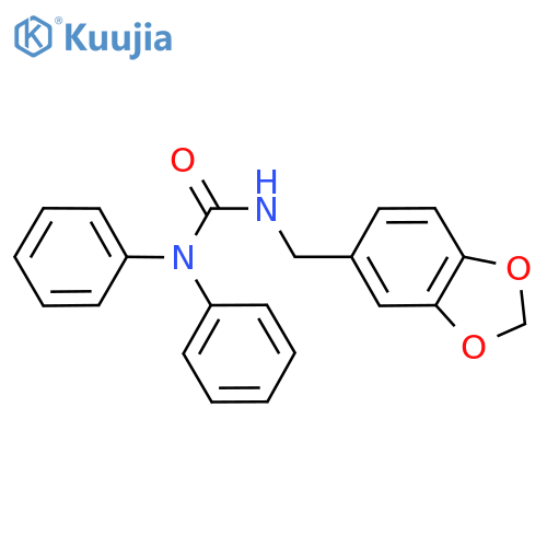 3-(2H-1,3-benzodioxol-5-yl)methyl-1,1-diphenylurea structure