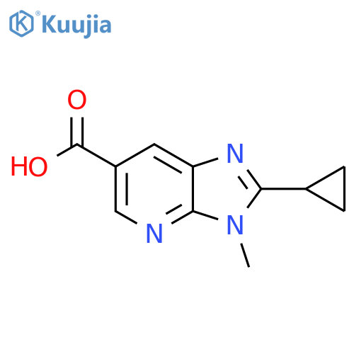 2-Cyclopropyl-3-methyl-3H-imidazo[4,5-b]pyridine-6-carboxylic acid structure