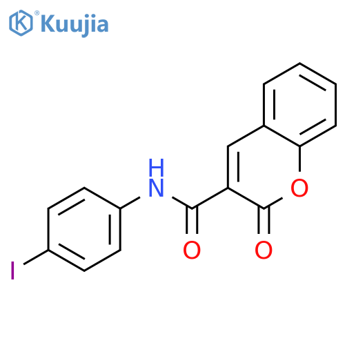 N-(4-iodophenyl)-2-oxo-2H-chromene-3-carboxamide structure