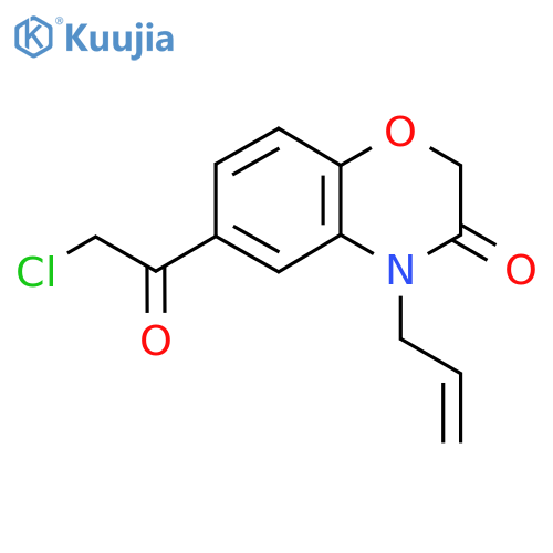 6-(2-chloroacetyl)-4-(prop-2-en-1-yl)-3,4-dihydro-2H-1,4-benzoxazin-3-one structure