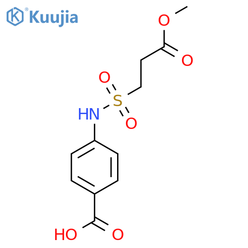 4-(3-Methoxy-3-oxopropanesulfonamido)benzoic acid structure