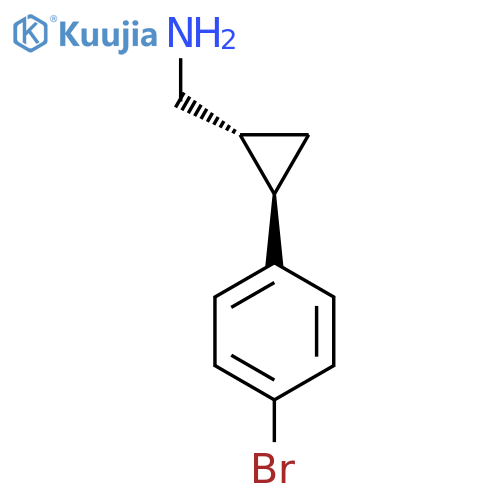rac-(1R,2R)-2-(4-bromophenyl)cyclopropylmethanamine structure