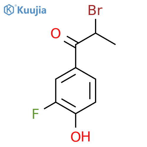 2-Bromo-1-(3-fluoro-4-hydroxyphenyl)propan-1-one structure