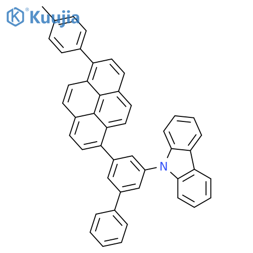 9H-Carbazole, 9-[5-[6-(4-methylphenyl)-1-pyrenyl][1,1'-biphenyl]-3-yl]- structure