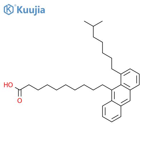 9-Anthracenedecanoic acid, i-octyl- structure