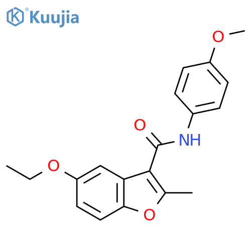 5-ethoxy-N-(4-methoxyphenyl)-2-methyl-1-benzofuran-3-carboxamide structure