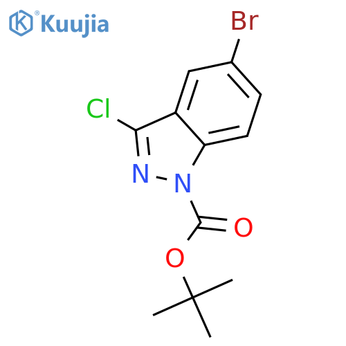 tert-Butyl 5-bromo-3-chloro-1H-indazole-1-carboxylate structure