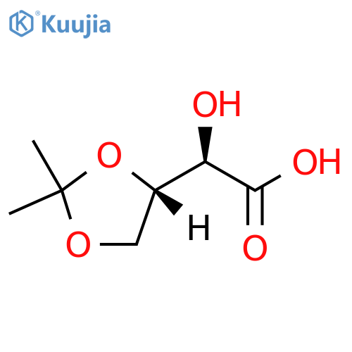 (2R)-2-(4S)-2,2-dimethyl-1,3-dioxolan-4-yl-2-hydroxyacetic acid structure