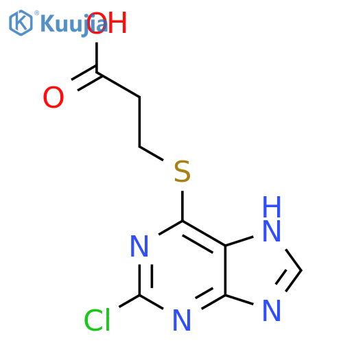 3-[(2-chloro-7H-purin-6-yl)sulfanyl]propanoic acid structure