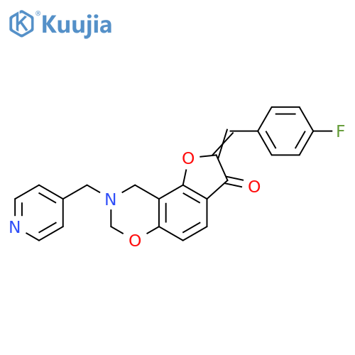 (4Z)-4-(4-fluorophenyl)methylidene-12-(pyridin-4-yl)methyl-3,10-dioxa-12-azatricyclo7.4.0.0^{2,6}trideca-1,6,8-trien-5-one structure