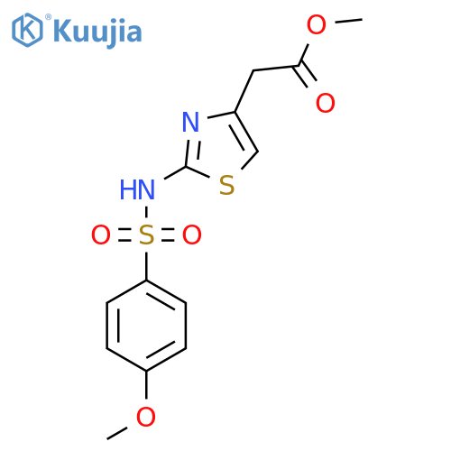 Methyl (2-{[(4-methoxyphenyl)sulfonyl]amino}-1,3-thiazol-4-yl)acetate structure