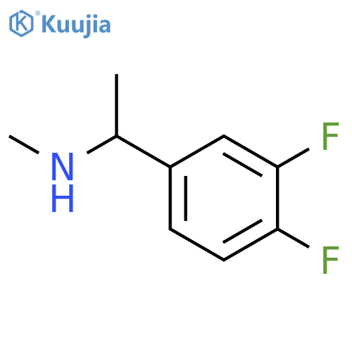 1-(3,4-difluorophenyl)ethyl(methyl)amine structure