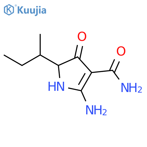 2-amino-5-(butan-2-yl)-4-oxo-4,5-dihydro-1H-pyrrole-3-carboxamide structure