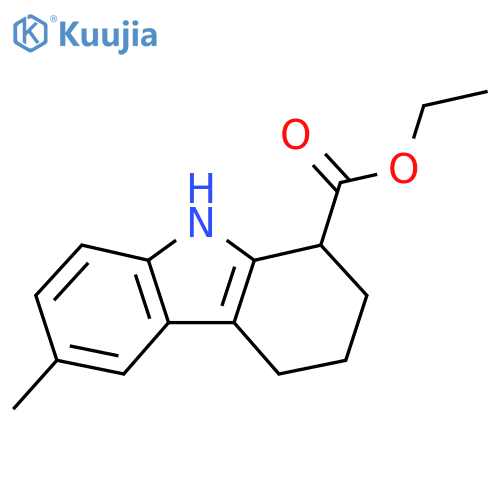 Ethyl 6-methyl-2,3,4,9-tetrahydro-1H-carbazole-1-carboxylate structure