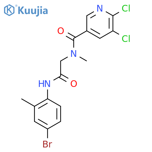 N-(4-bromo-2-methylphenyl)-2-[1-(5,6-dichloropyridin-3-yl)-N-methylformamido]acetamide structure