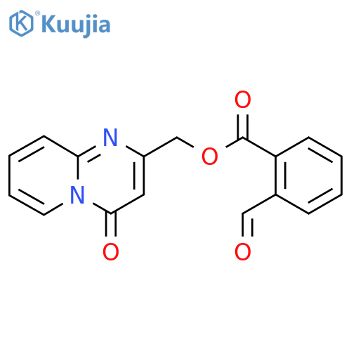 (4-Oxopyrido[1,2-a]pyrimidin-2-yl)methyl 2-formylbenzoate structure