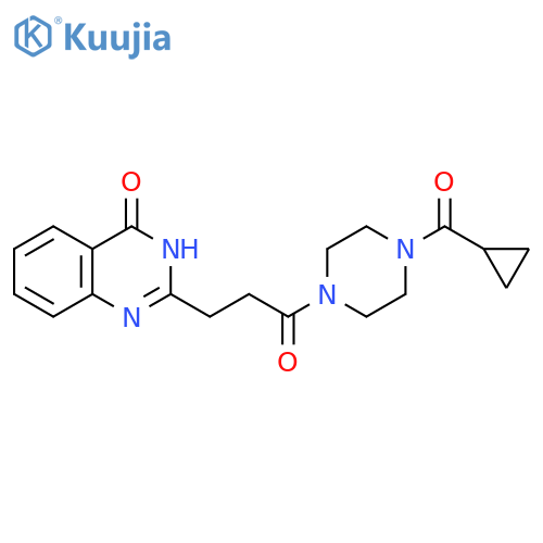 2-3-(4-cyclopropanecarbonylpiperazin-1-yl)-3-oxopropyl-3,4-dihydroquinazolin-4-one structure