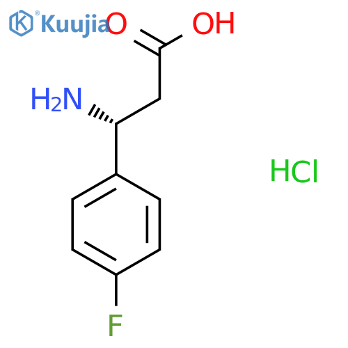 (3R)-3-amino-3-(4-fluorophenyl)propanoic acid hydrochloride structure