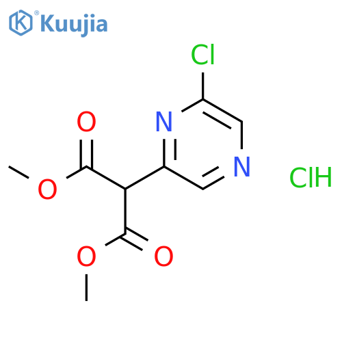 Dimethyl 2-(6-chloropyrazin-2-yl)malonate hydrochloride structure