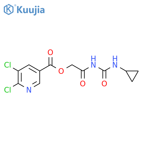 2-[(Cyclopropylcarbamoyl)amino]-2-oxoethyl 5,6-dichloropyridine-3-carboxylate structure