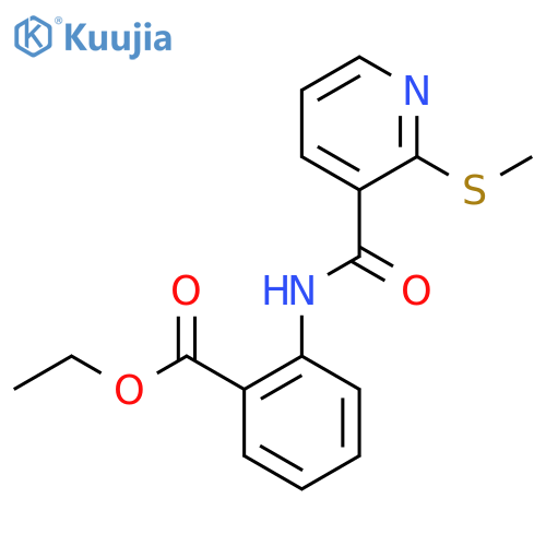 Ethyl 2-[2-(methylsulfanyl)pyridine-3-amido]benzoate structure